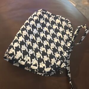 4/$30 Sale! EUC Vera Bradley Black and White Quilted Jewelry Travel bag